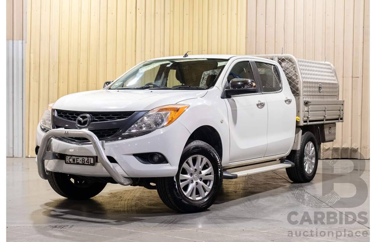 4/2014 Mazda BT-50 GT (4x4) MY13 Dual Cab Utility White Turbo Diesel 3.2L