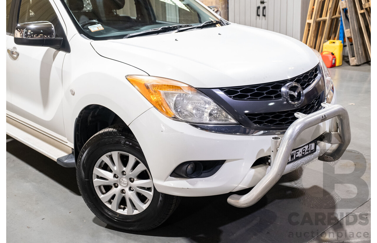 4/2014 Mazda BT-50 GT (4x4) MY13 Dual Cab Utility White Turbo Diesel 3.2L