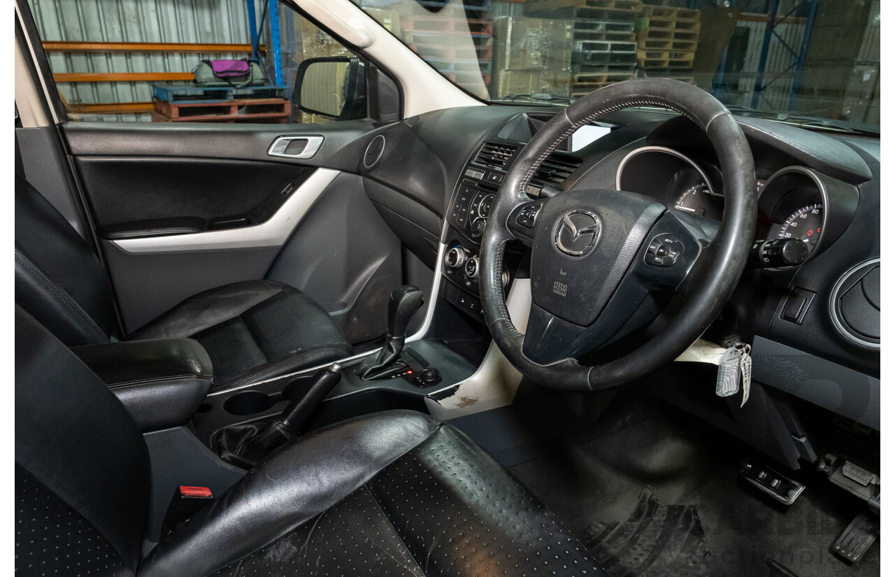 4/2014 Mazda BT-50 GT (4x4) MY13 Dual Cab Utility White Turbo Diesel 3.2L