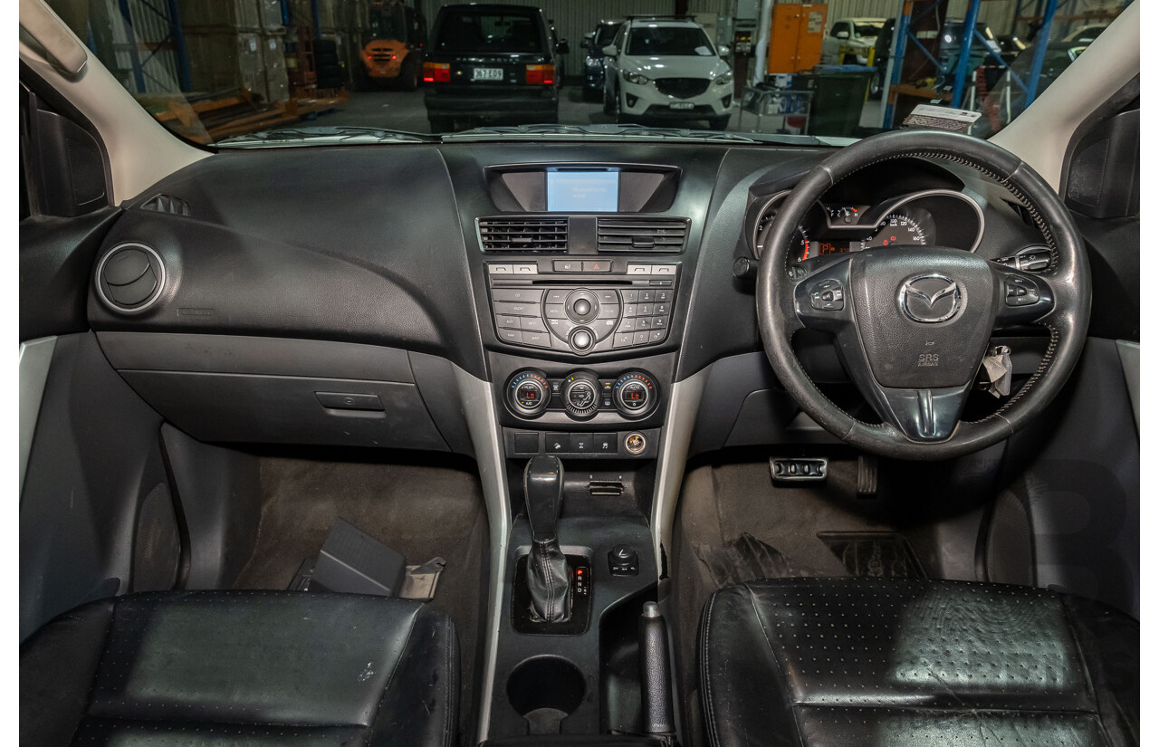 4/2014 Mazda BT-50 GT (4x4) MY13 Dual Cab Utility White Turbo Diesel 3.2L