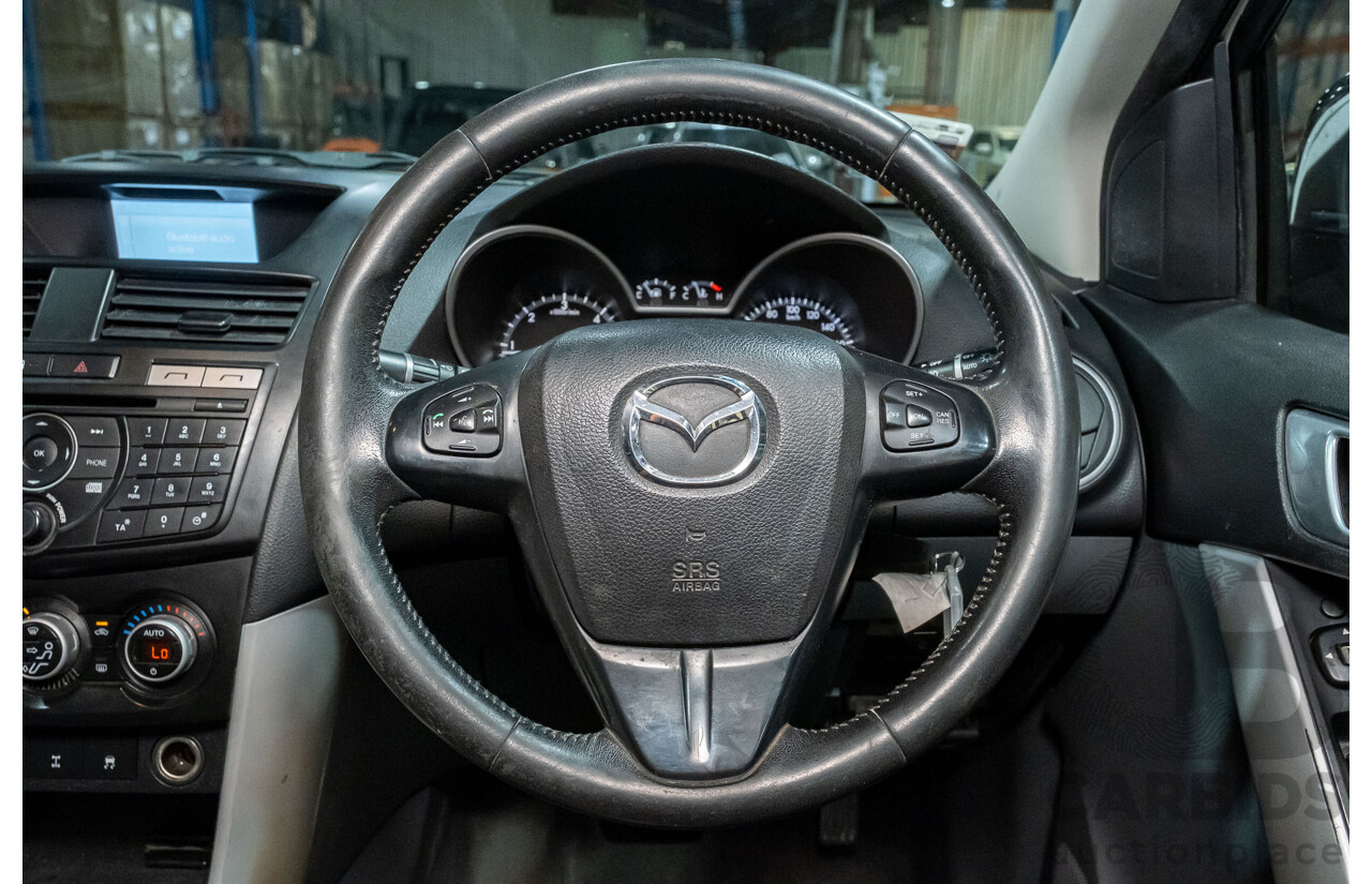 4/2014 Mazda BT-50 GT (4x4) MY13 Dual Cab Utility White Turbo Diesel 3.2L