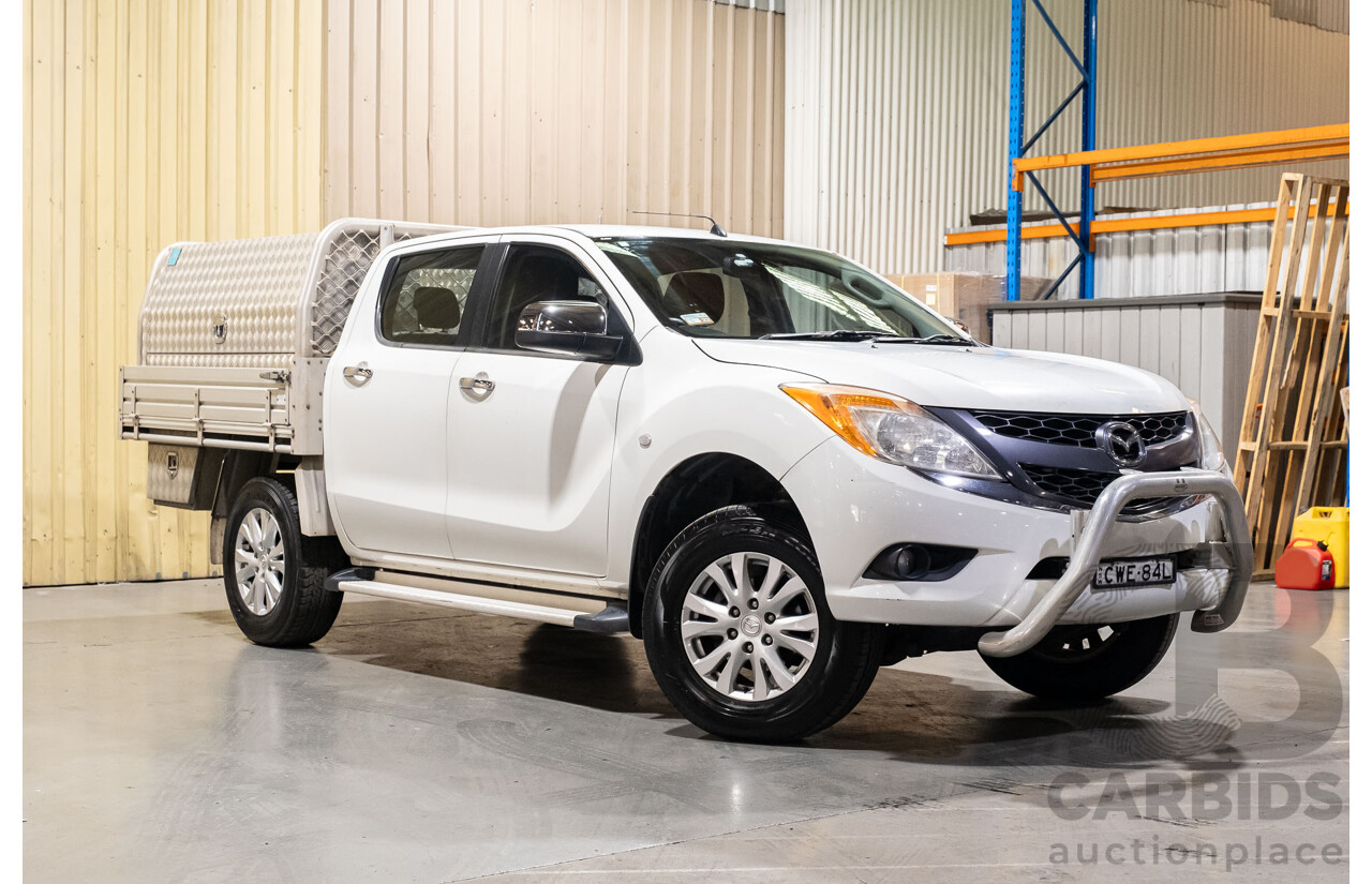 4/2014 Mazda BT-50 GT (4x4) MY13 Dual Cab Utility White Turbo Diesel 3.2L