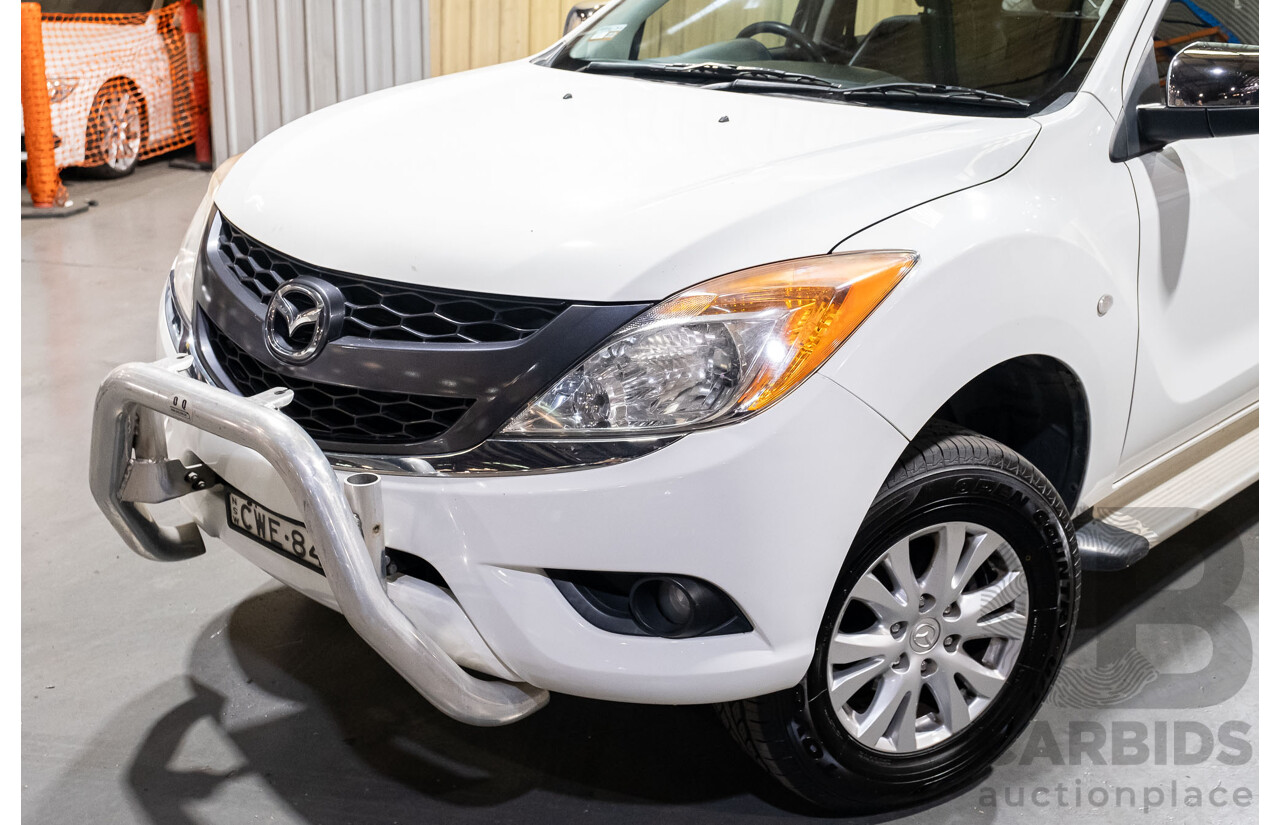 4/2014 Mazda BT-50 GT (4x4) MY13 Dual Cab Utility White Turbo Diesel 3.2L