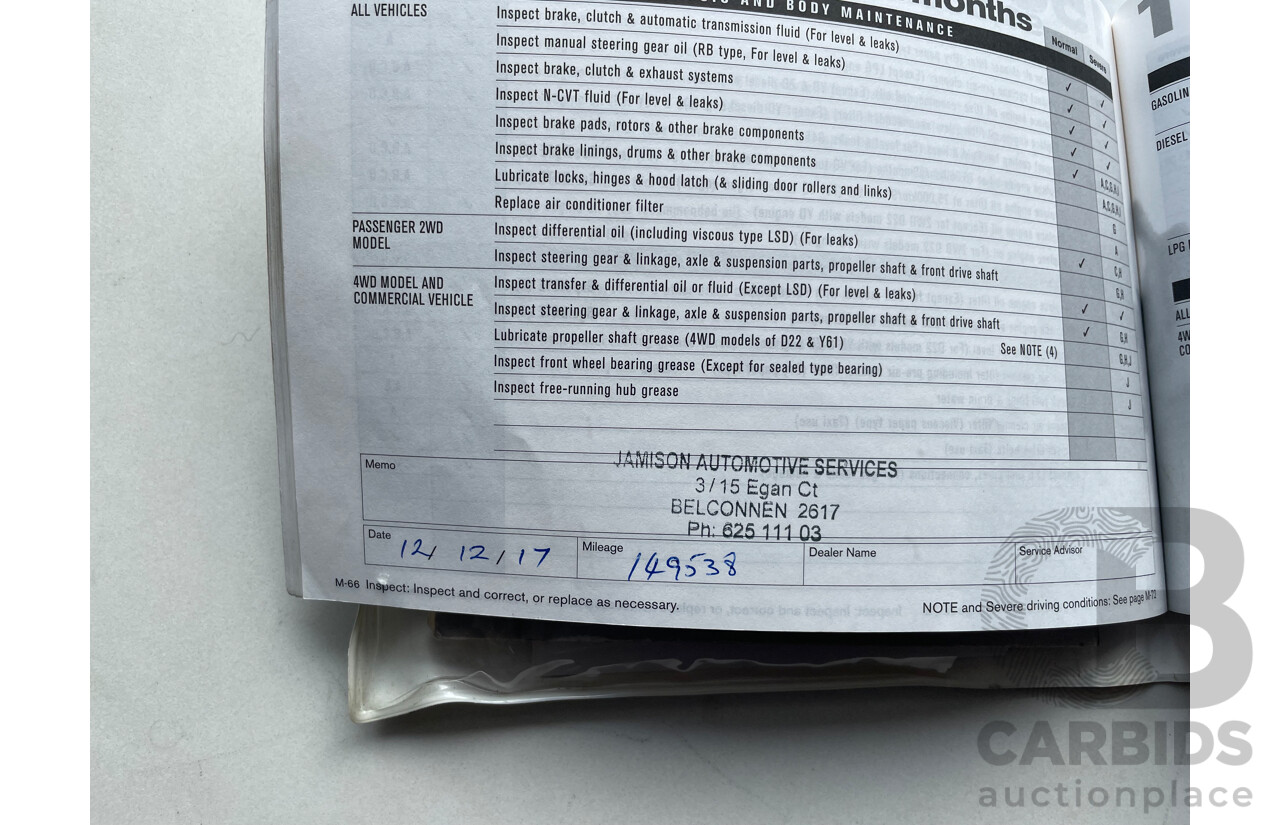 6/2004 Nissan X-Trail ST (4x4) T30 4d Wagon Gold 2.5L