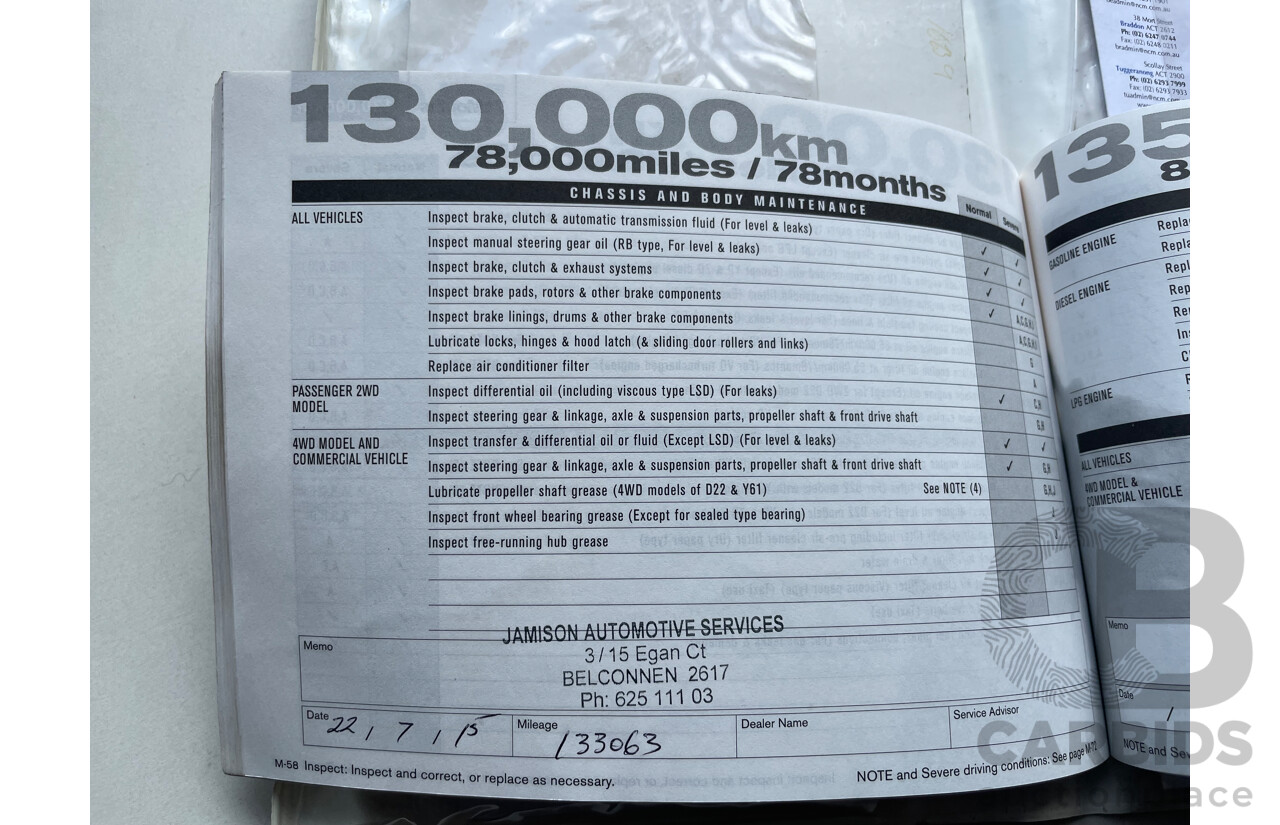 6/2004 Nissan X-Trail ST (4x4) T30 4d Wagon Gold 2.5L