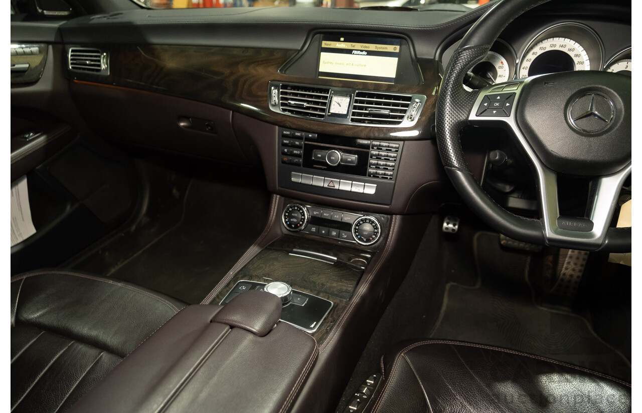 7/2012 Mercedes Benz CLS 350 CDI BE 218 AMG Pack 4d Coupe Iridium Silver Metallic Turbo Diesel V6 3.0L