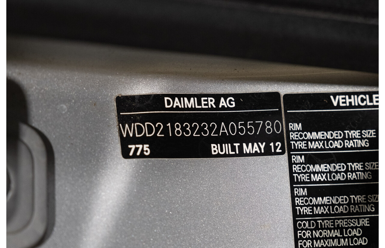 7/2012 Mercedes Benz CLS 350 CDI BE 218 AMG Pack 4d Coupe Iridium Silver Metallic Turbo Diesel V6 3.0L