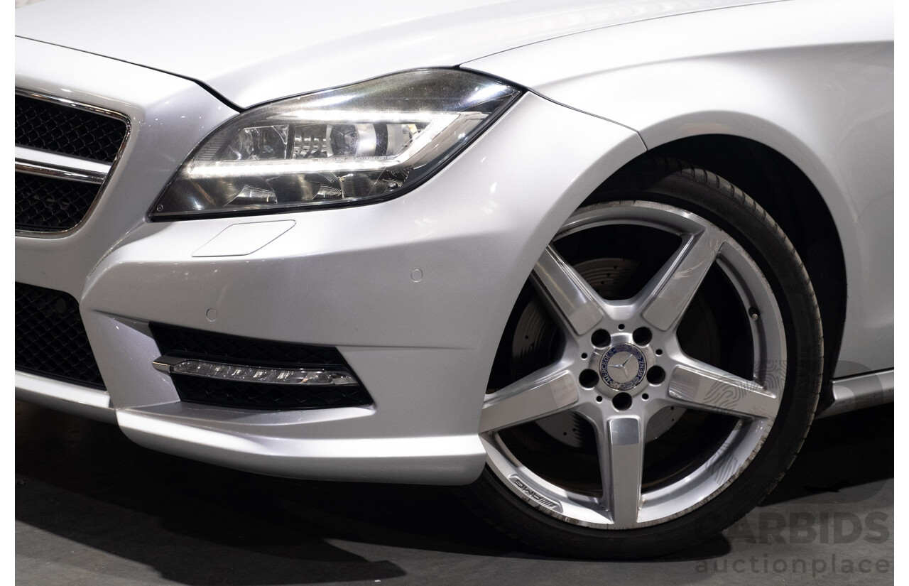7/2012 Mercedes Benz CLS 350 CDI BE 218 AMG Pack 4d Coupe Iridium Silver Metallic Turbo Diesel V6 3.0L