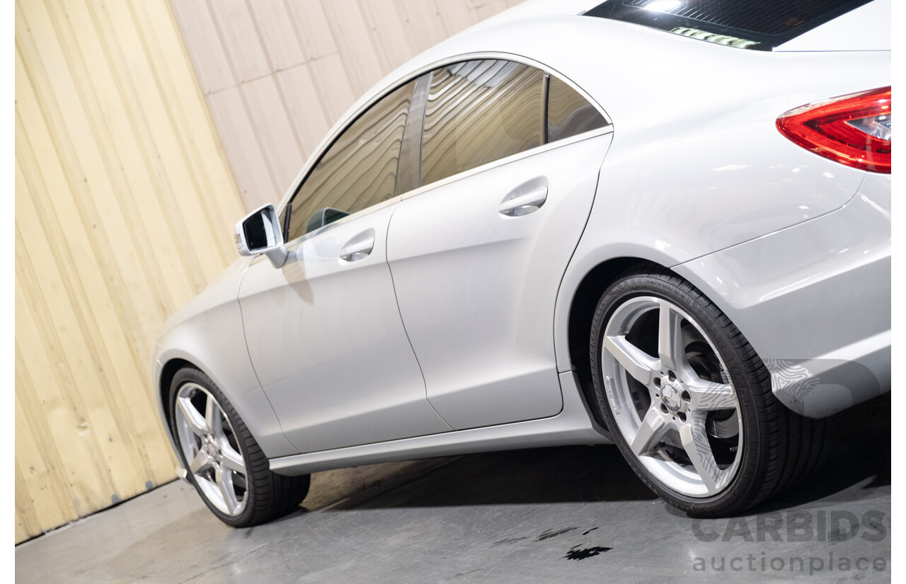 7/2012 Mercedes Benz CLS 350 CDI BE 218 AMG Pack 4d Coupe Iridium Silver Metallic Turbo Diesel V6 3.0L