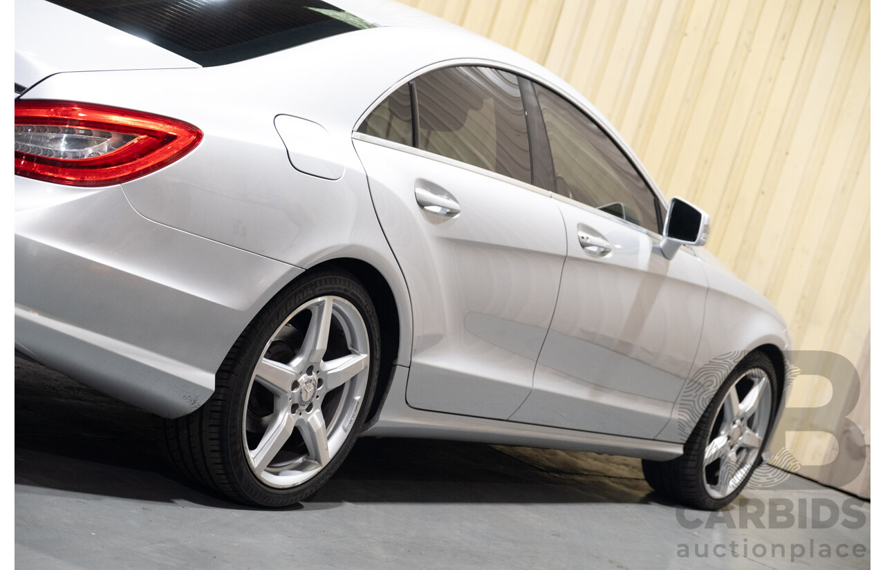 7/2012 Mercedes Benz CLS 350 CDI BE 218 AMG Pack 4d Coupe Iridium Silver Metallic Turbo Diesel V6 3.0L