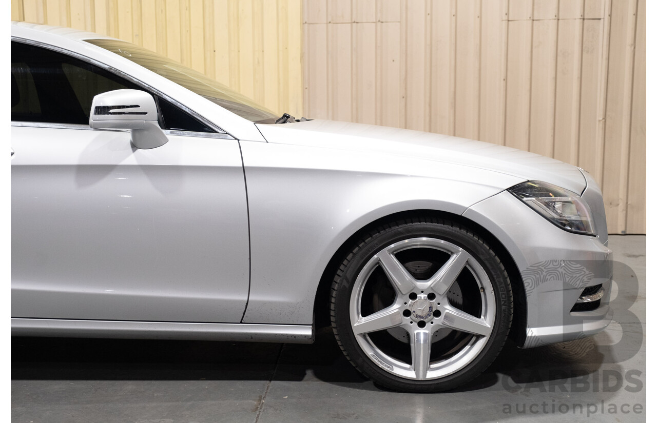 7/2012 Mercedes Benz CLS 350 CDI BE 218 AMG Pack 4d Coupe Iridium Silver Metallic Turbo Diesel V6 3.0L