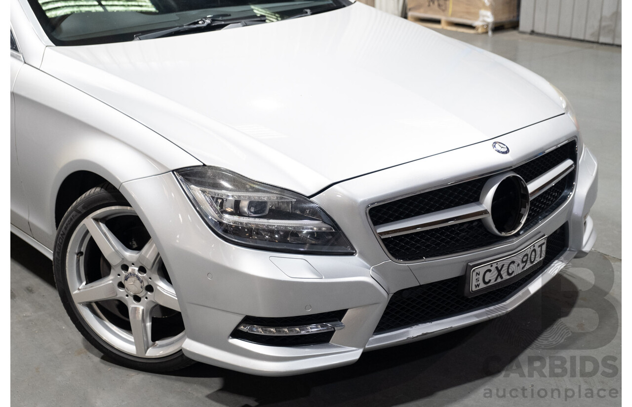 7/2012 Mercedes Benz CLS 350 CDI BE 218 AMG Pack 4d Coupe Iridium Silver Metallic Turbo Diesel V6 3.0L
