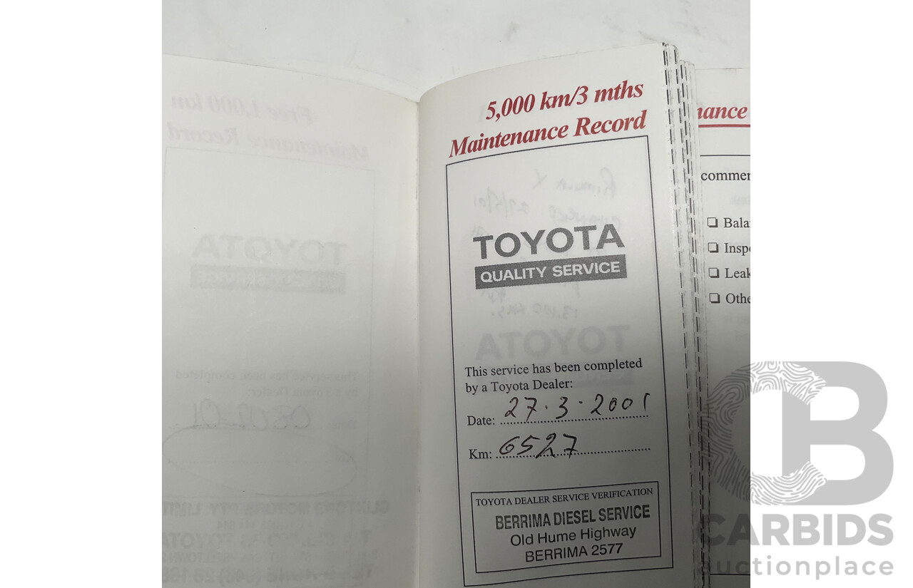 12/2000 Toyota Landcruiser GXL 100 Series (4x4) HDJ100R 4d Wagon Silver Turbo Diesel 1HD-FTE 4.2L