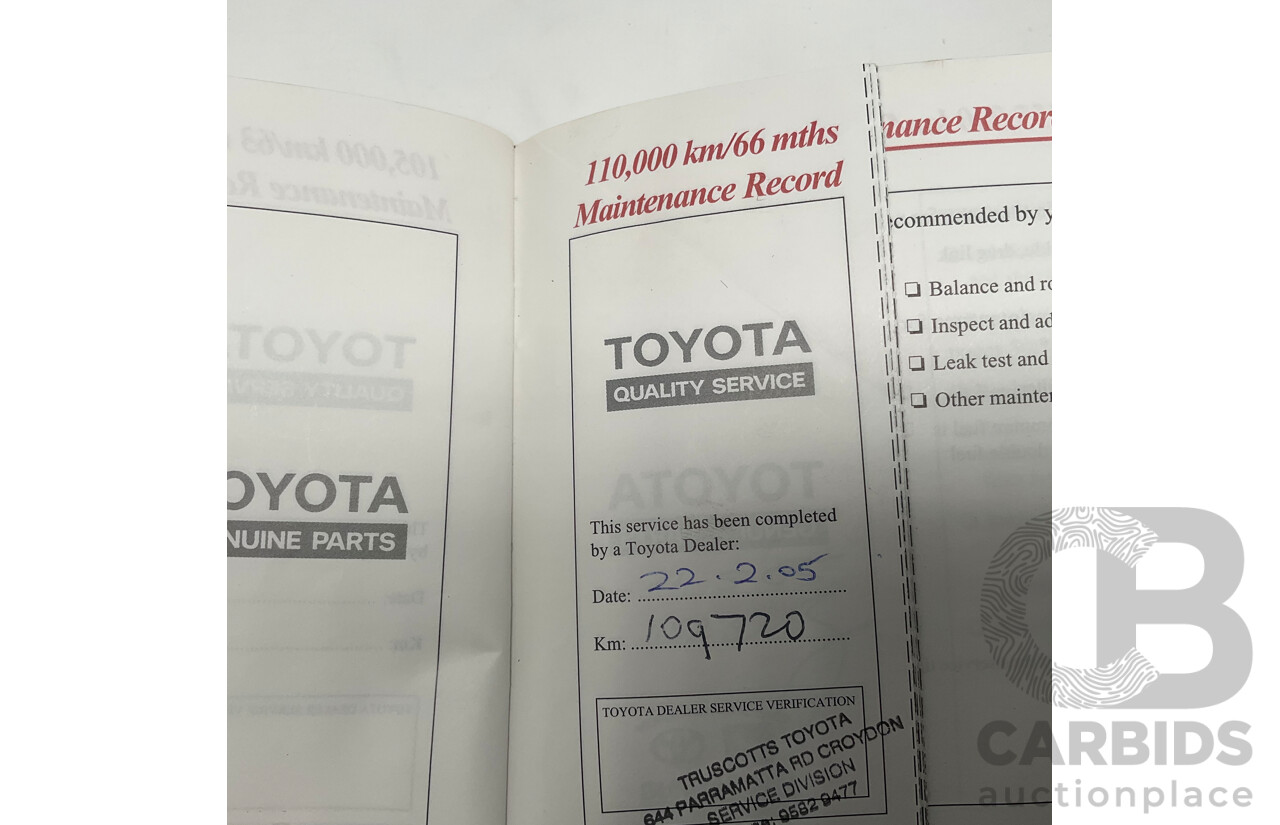 12/2000 Toyota Landcruiser GXL 100 Series (4x4) HDJ100R 4d Wagon Silver Turbo Diesel 1HD-FTE 4.2L