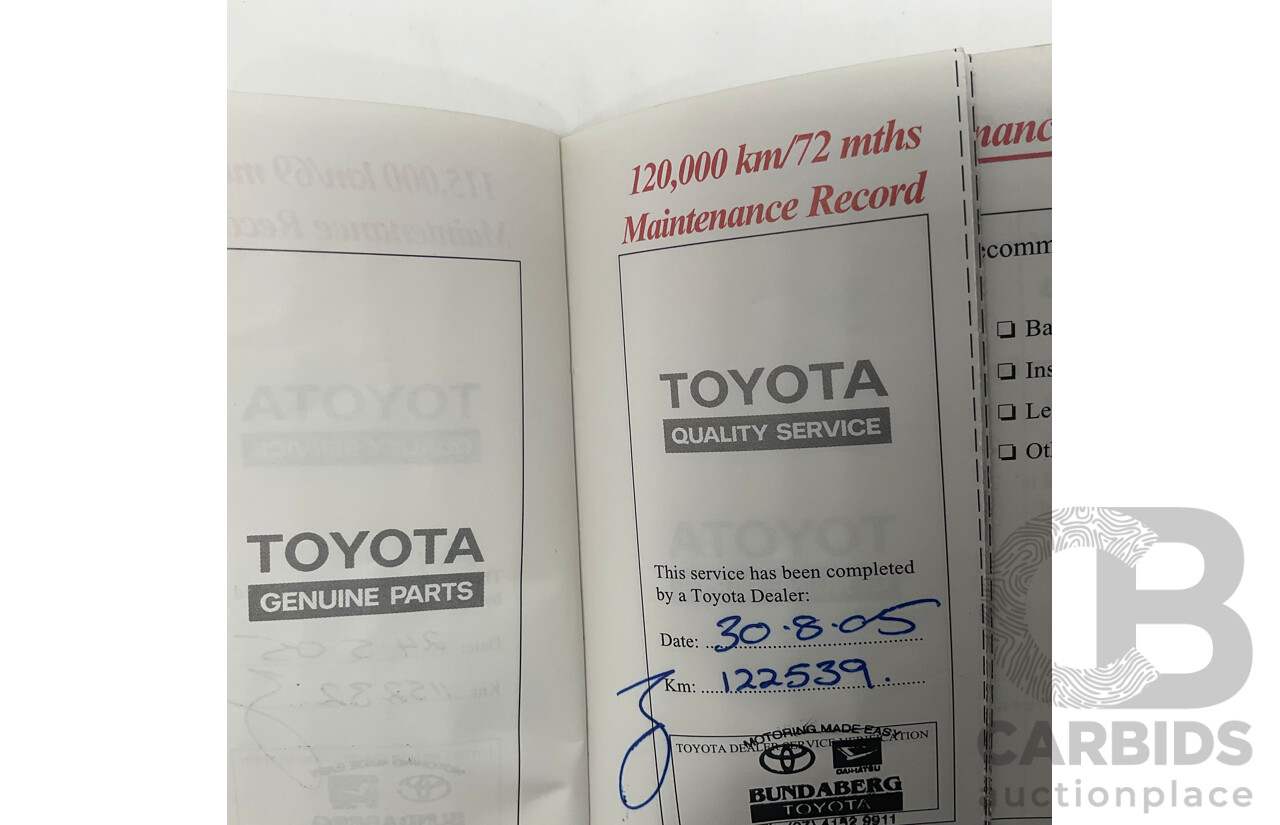 12/2000 Toyota Landcruiser GXL 100 Series (4x4) HDJ100R 4d Wagon Silver Turbo Diesel 1HD-FTE 4.2L