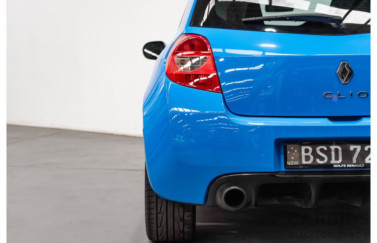 3/2013 Renault Sport Clio III Phase 2 200 CUP 2d Hatch Racing Blue 2.0L