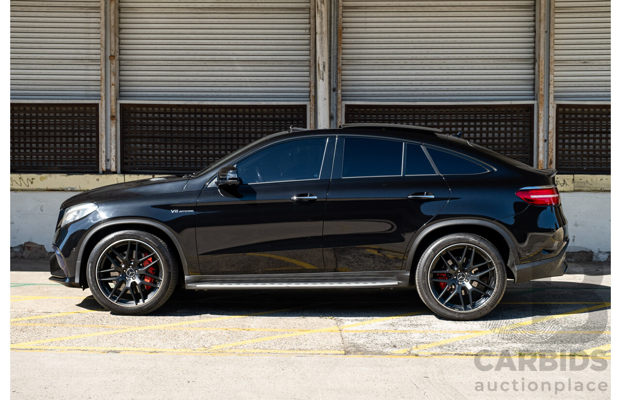 7/2016 Mercedes Benz GLE 63 S AMG C292 4Matic (AWD) 4d Coupe Obsidian Black Metallic Twin Turbo V8 5.5L