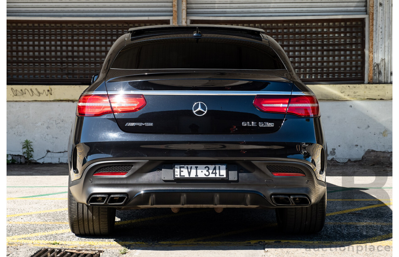 7/2016 Mercedes Benz GLE 63 S AMG C292 4Matic (AWD) 4d Coupe Obsidian Black Metallic Twin Turbo V8 5.5L