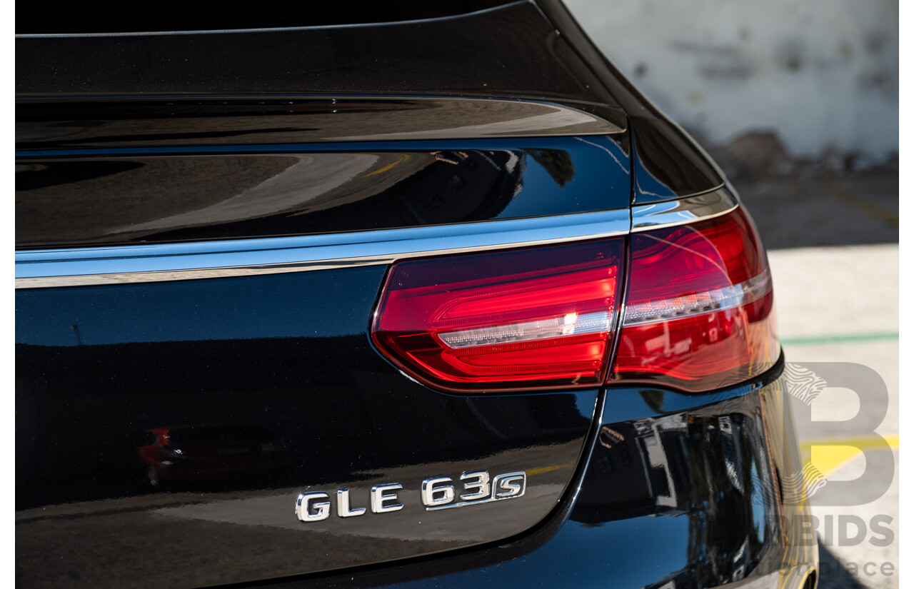 7/2016 Mercedes Benz GLE 63 S AMG C292 4Matic (AWD) 4d Coupe Obsidian Black Metallic Twin Turbo V8 5.5L