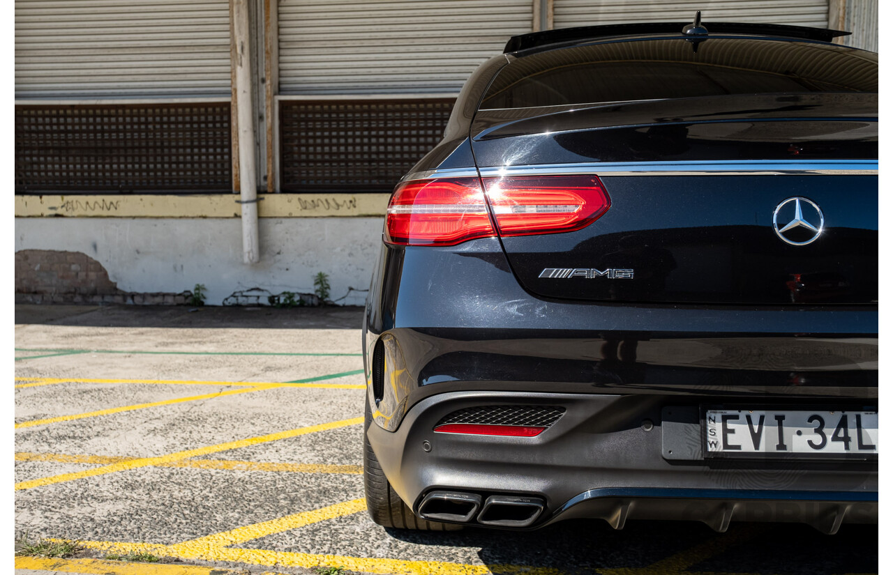 7/2016 Mercedes Benz GLE 63 S AMG C292 4Matic (AWD) 4d Coupe Obsidian Black Metallic Twin Turbo V8 5.5L