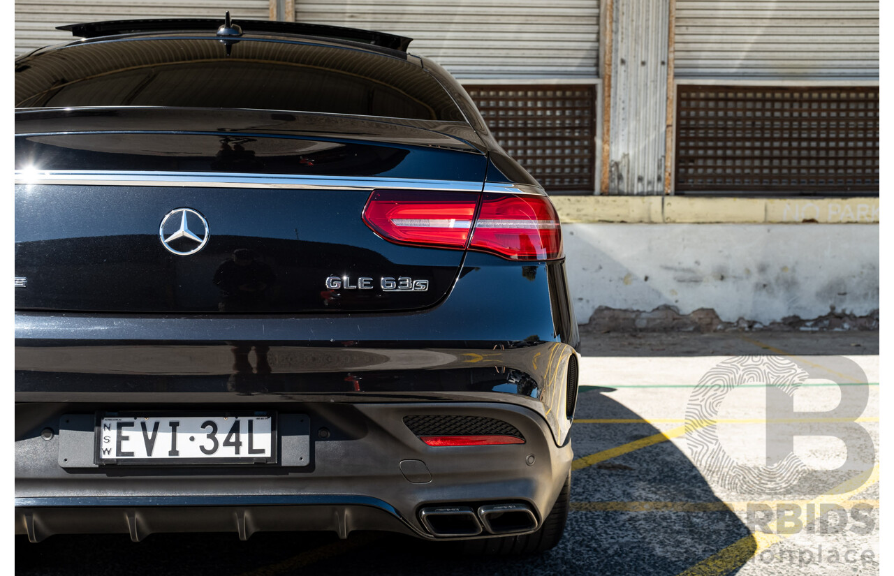 7/2016 Mercedes Benz GLE 63 S AMG C292 4Matic (AWD) 4d Coupe Obsidian Black Metallic Twin Turbo V8 5.5L