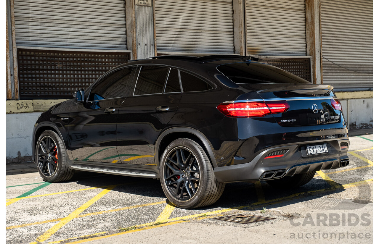 7/2016 Mercedes Benz GLE 63 S AMG C292 4Matic (AWD) 4d Coupe Obsidian Black Metallic Twin Turbo V8 5.5L