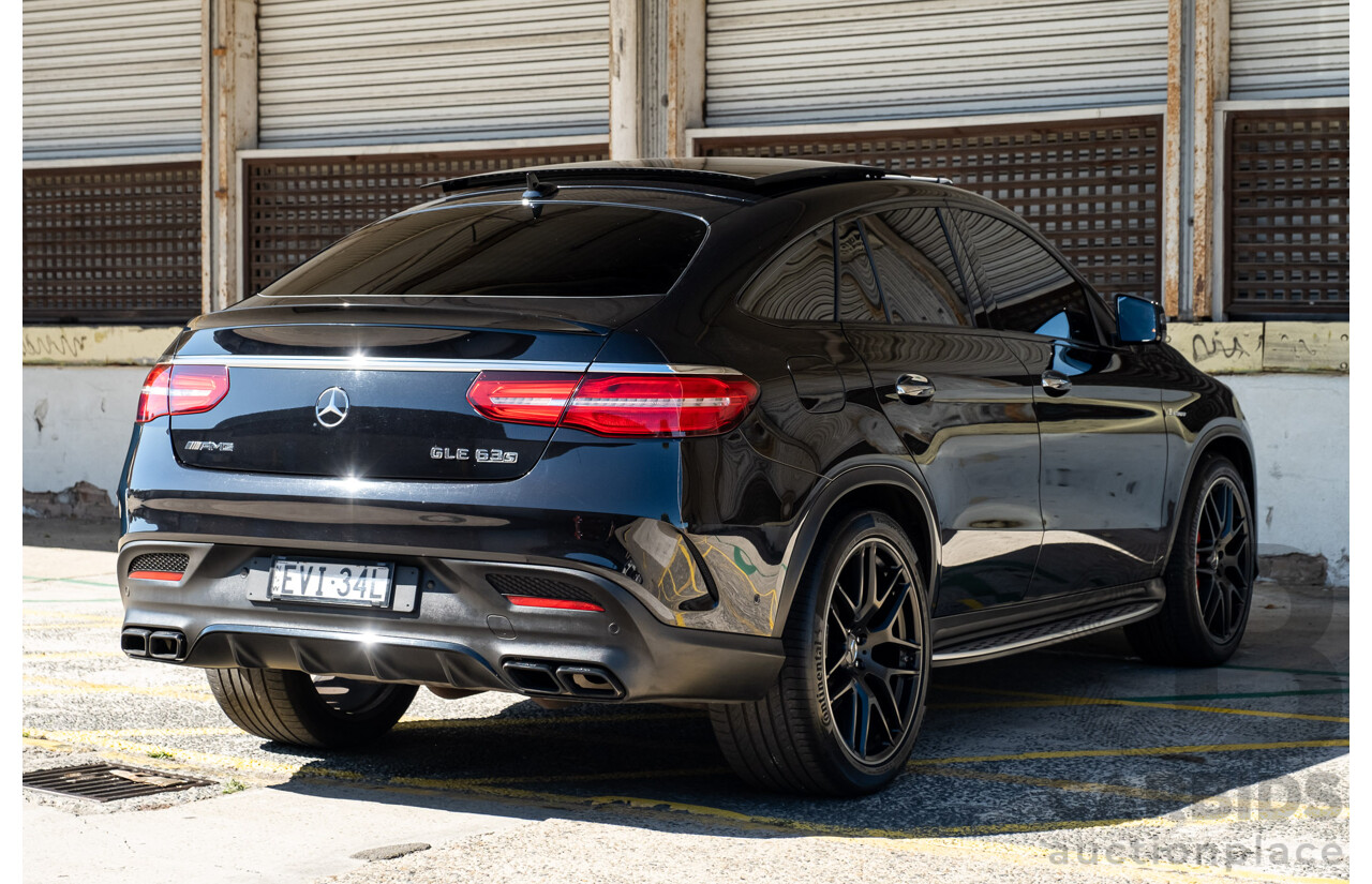 7/2016 Mercedes Benz GLE 63 S AMG C292 4Matic (AWD) 4d Coupe Obsidian Black Metallic Twin Turbo V8 5.5L