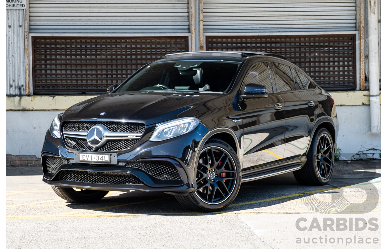7/2016 Mercedes Benz GLE 63 S AMG C292 4Matic (AWD) 4d Coupe Obsidian Black Metallic Twin Turbo V8 5.5L