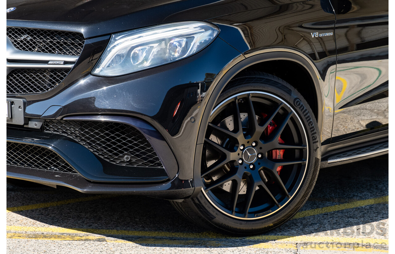 7/2016 Mercedes Benz GLE 63 S AMG C292 4Matic (AWD) 4d Coupe Obsidian Black Metallic Twin Turbo V8 5.5L