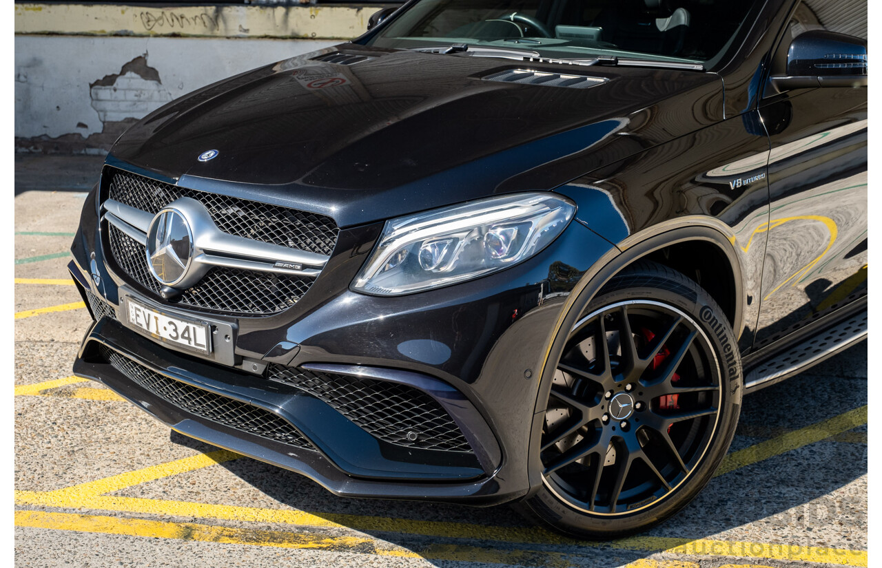 7/2016 Mercedes Benz GLE 63 S AMG C292 4Matic (AWD) 4d Coupe Obsidian Black Metallic Twin Turbo V8 5.5L