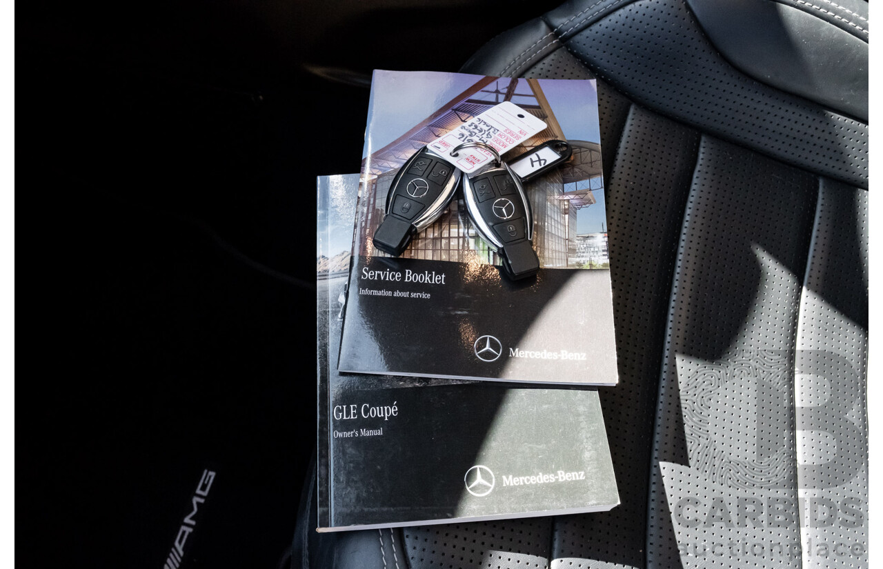 7/2016 Mercedes Benz GLE 63 S AMG C292 4Matic (AWD) 4d Coupe Obsidian Black Metallic Twin Turbo V8 5.5L