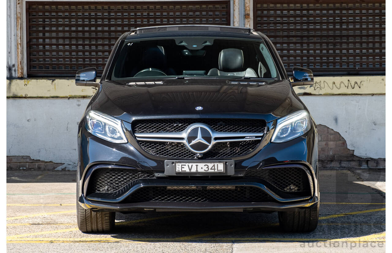 7/2016 Mercedes Benz GLE 63 S AMG C292 4Matic (AWD) 4d Coupe Obsidian Black Metallic Twin Turbo V8 5.5L