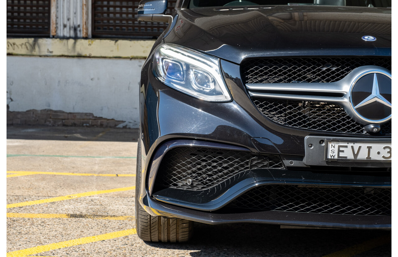 7/2016 Mercedes Benz GLE 63 S AMG C292 4Matic (AWD) 4d Coupe Obsidian Black Metallic Twin Turbo V8 5.5L
