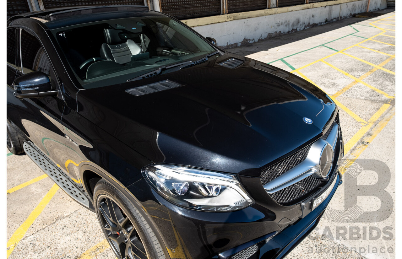 7/2016 Mercedes Benz GLE 63 S AMG C292 4Matic (AWD) 4d Coupe Obsidian Black Metallic Twin Turbo V8 5.5L