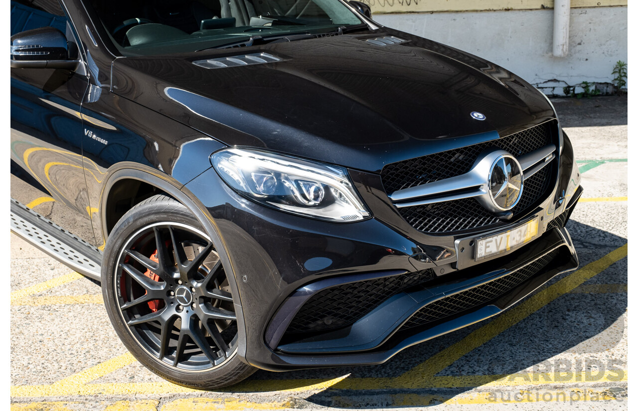 7/2016 Mercedes Benz GLE 63 S AMG C292 4Matic (AWD) 4d Coupe Obsidian Black Metallic Twin Turbo V8 5.5L