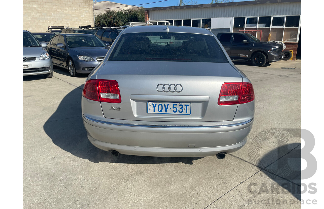 1/2008 Audi A8 3.2 Quattro 4E 4d Sedan Silver 3.1L