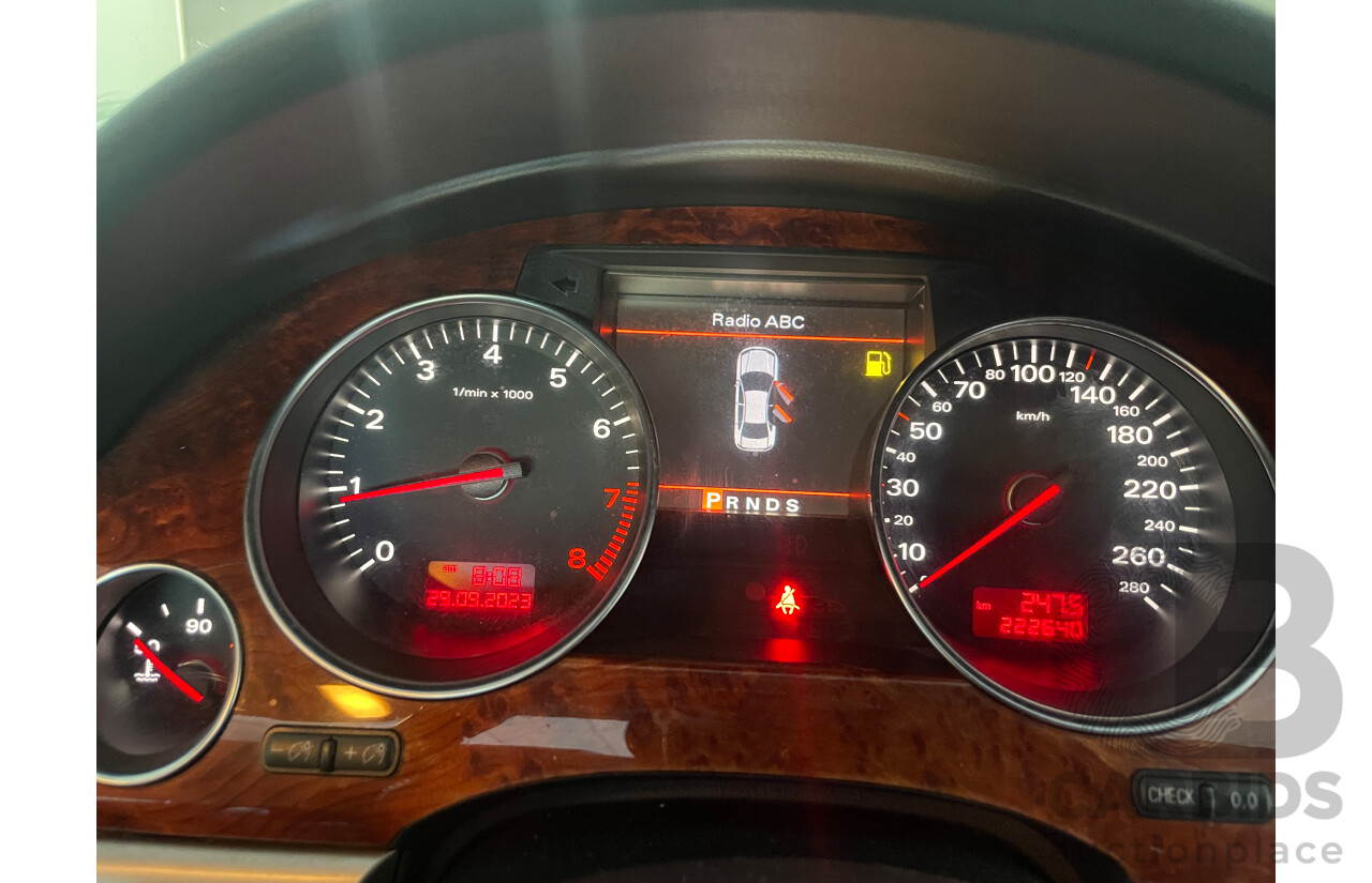 1/2008 Audi A8 3.2 Quattro 4E 4d Sedan Silver 3.1L