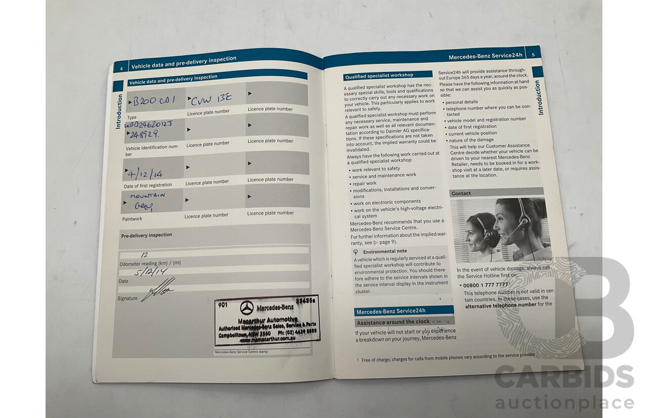 4/2014 Mercedes Benz B200 CDI W246 MY14 5d Hatchback Mountain Grey Metallic Turbo Diesel 1.8L