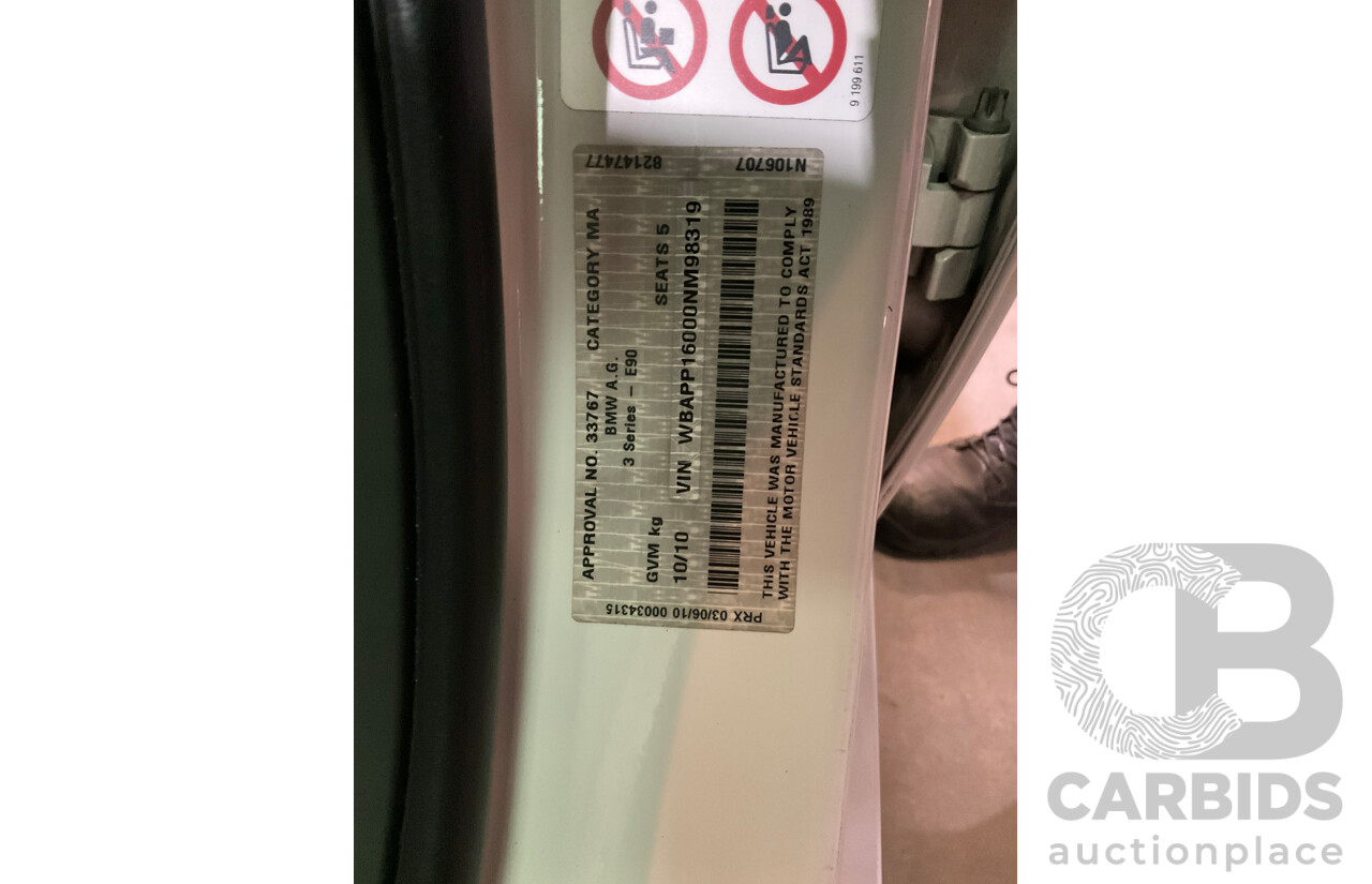 10/2010 BMW 320d Executive E90 MY10 LCI 4d Sedan White Turbo Diesel 2.0L