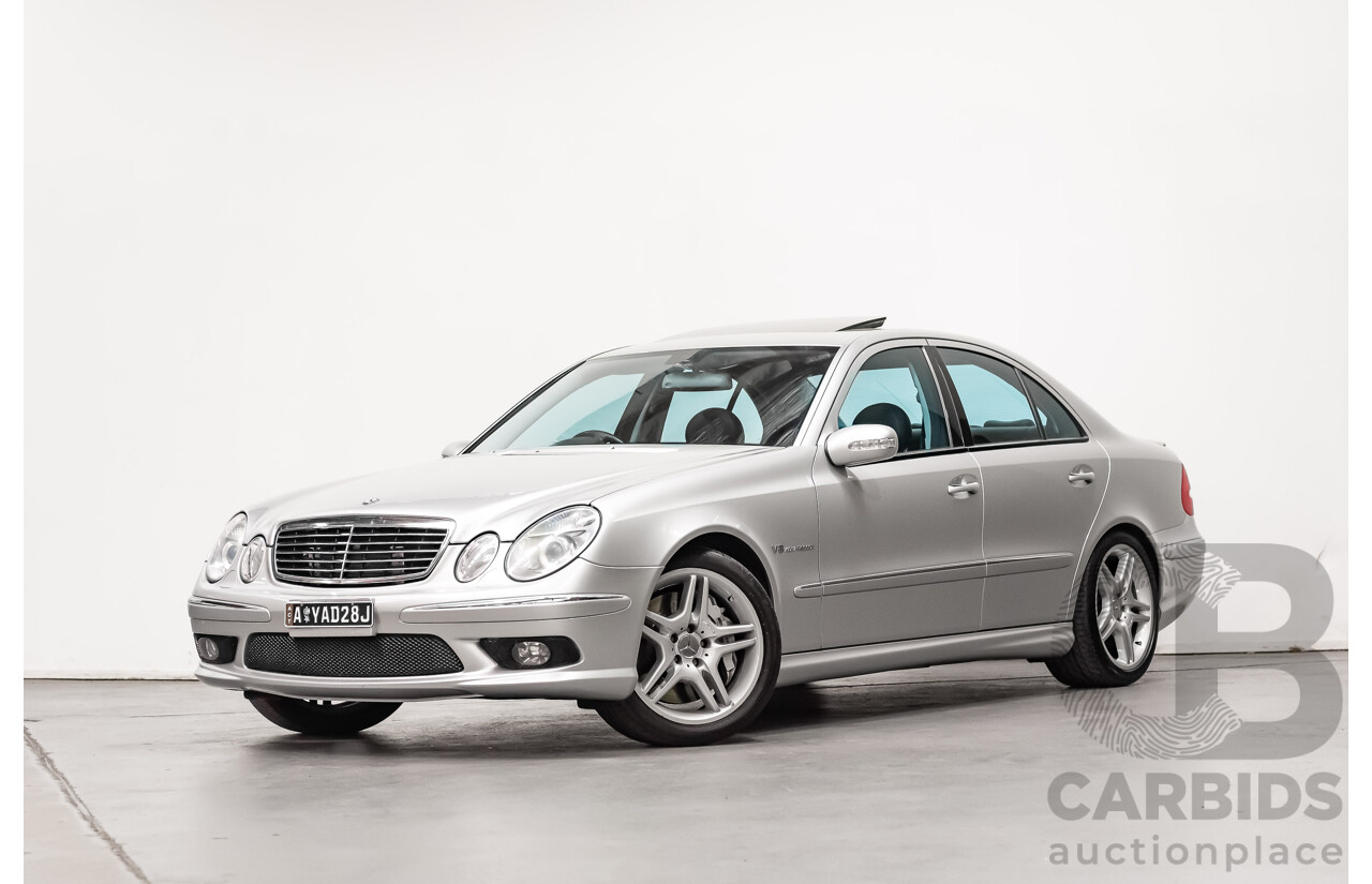10/2004 Mercedes Benz E55 AMG W211 4d Sedan Brilliant Silver Metallic Supercharged V8 5.4L