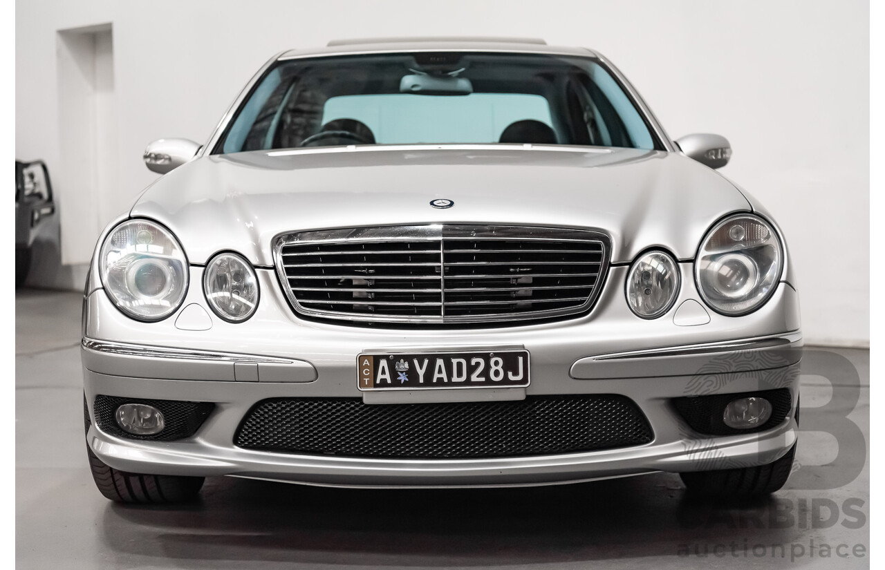 10/2004 Mercedes Benz E55 AMG W211 4d Sedan Brilliant Silver Metallic Supercharged V8 5.4L