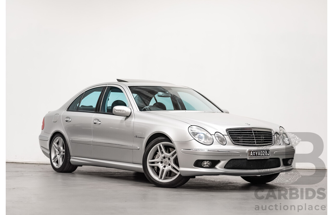 10/2004 Mercedes Benz E55 AMG W211 4d Sedan Brilliant Silver Metallic Supercharged V8 5.4L