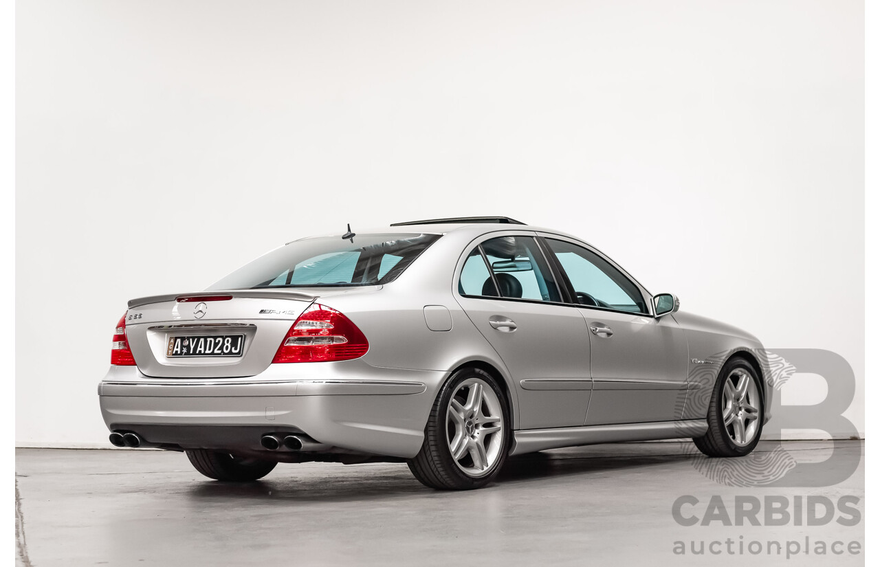 10/2004 Mercedes Benz E55 AMG W211 4d Sedan Brilliant Silver Metallic Supercharged V8 5.4L