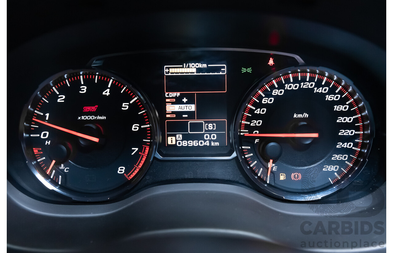3/2018 Subaru WRX STi (AWD) VA MY18 4d Sedan Crystal White Pearl Turbo 2.5L