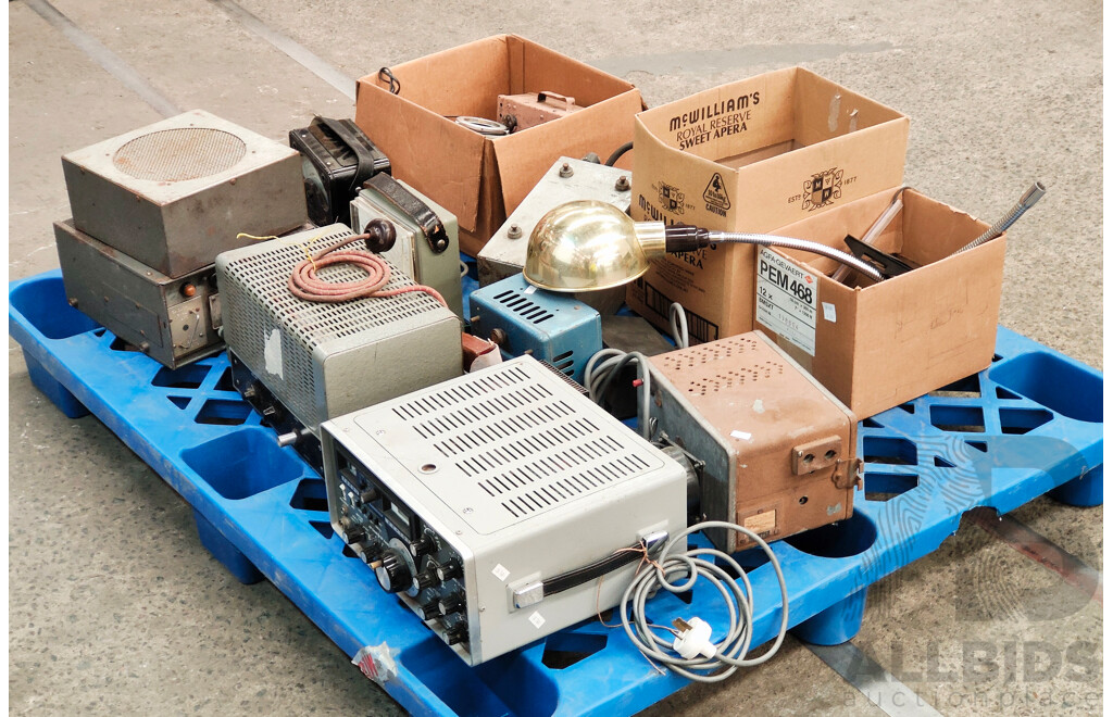 Bulk Lot of Vintage Audio & Visual Equipment, Parts, and Accessories