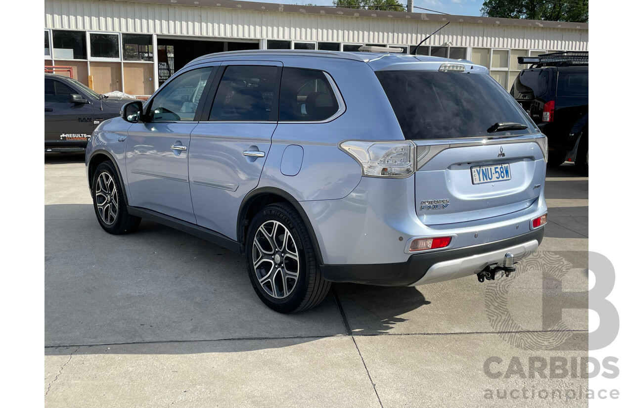 6/2015 Mitsubishi Outlander Aspire PHEV Hybrid ZJ MY14 4d Wagon Blue 2.0L