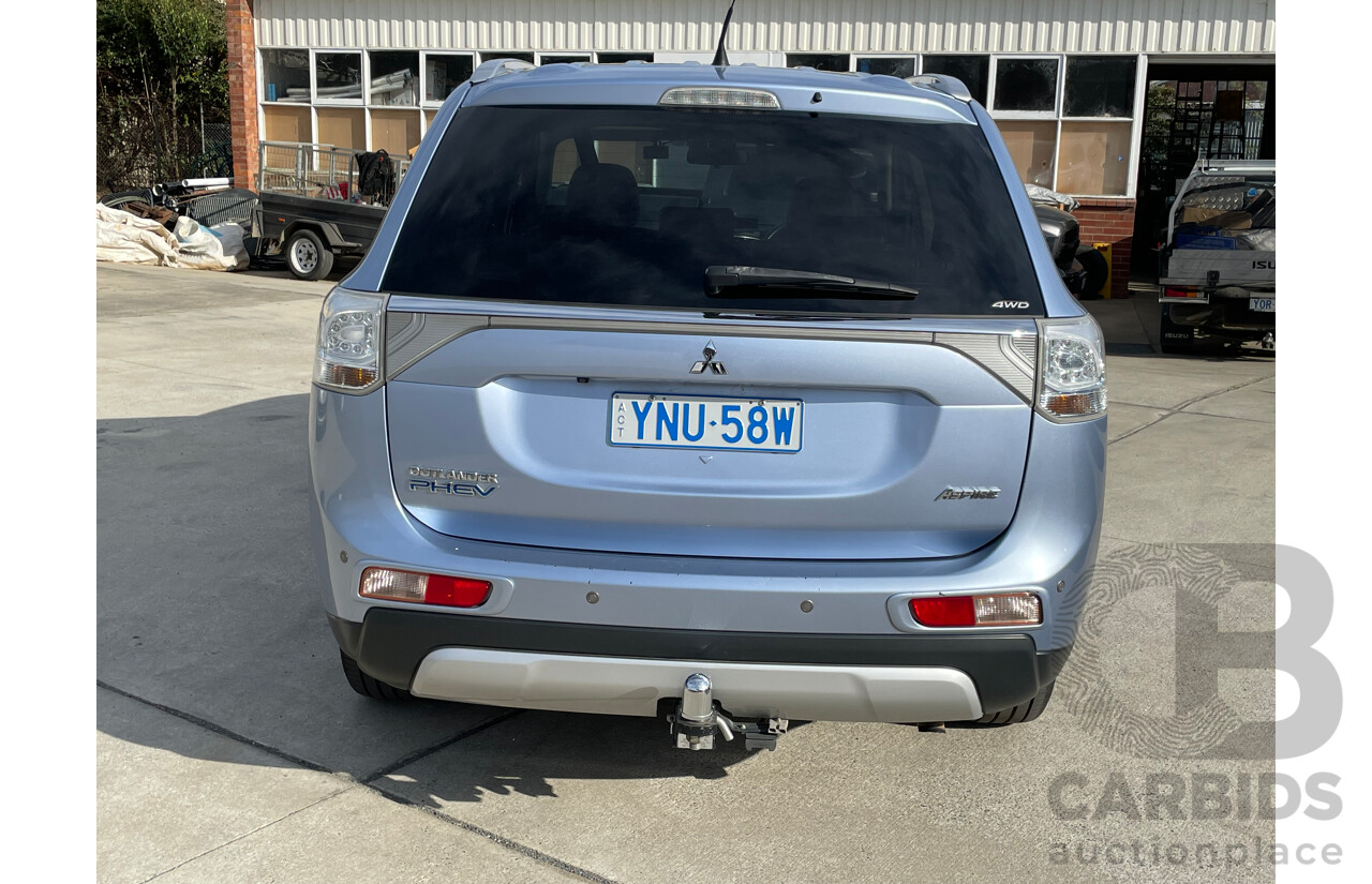 6/2015 Mitsubishi Outlander Aspire PHEV Hybrid ZJ MY14 4d Wagon Blue 2.0L