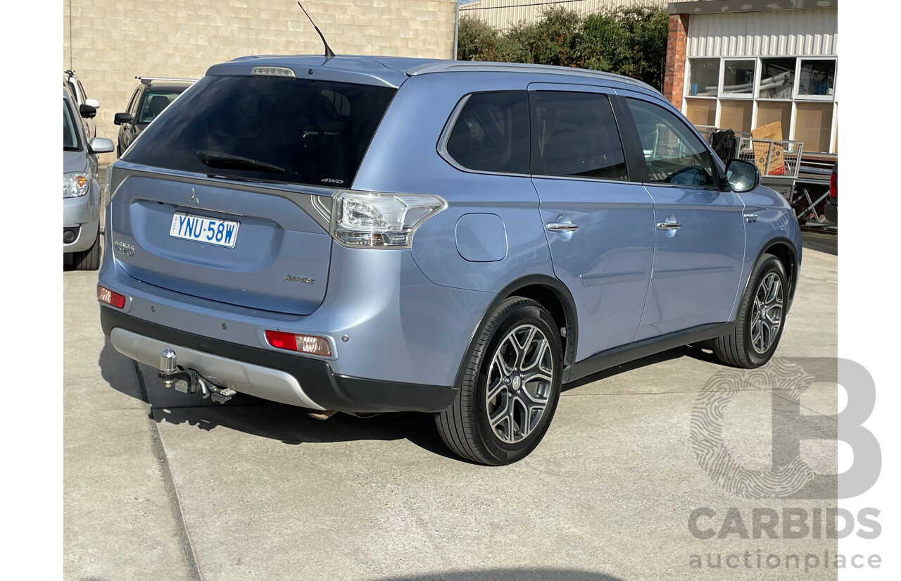 6/2015 Mitsubishi Outlander Aspire PHEV Hybrid ZJ MY14 4d Wagon Blue 2.0L