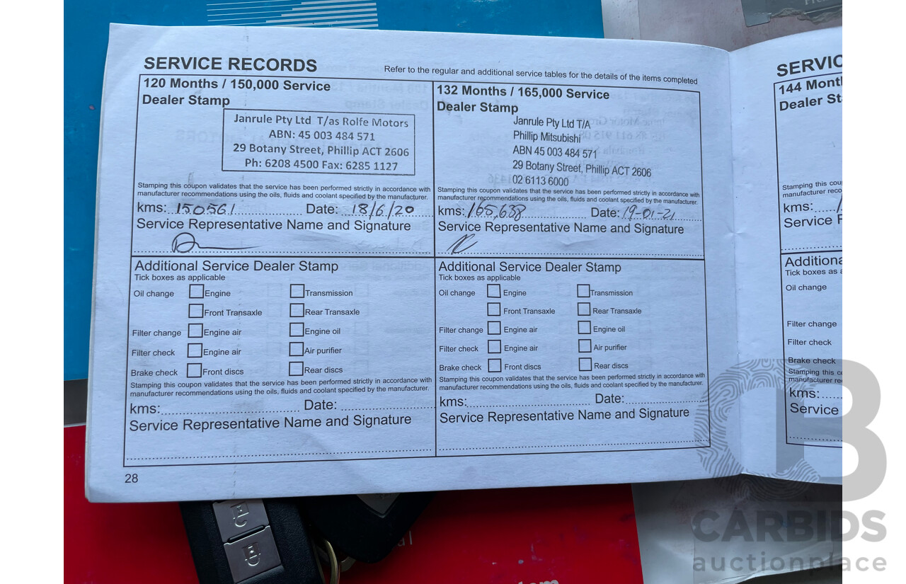 6/2015 Mitsubishi Outlander Aspire PHEV Hybrid ZJ MY14 4d Wagon Blue 2.0L