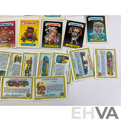 1980's Topps Garbage Pail Kids/Garbage Gang Collector Cards Including Slobby Robbe, Frigid Bridget, Loony Lenny, Heavin' Steven and More